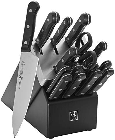 HENCKELS Solution Razor-Sharp 16-pc Knife Set, Chef Knife, Bread Knife, Steak Knife, German Engineered Informed by 100+ Years of Mastery