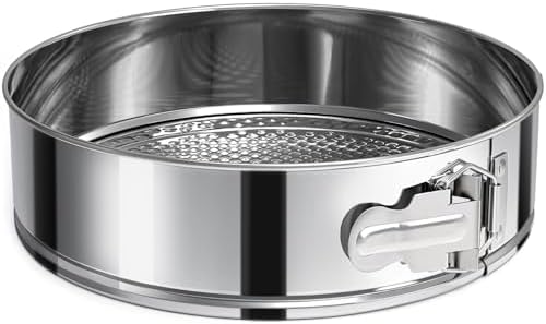10 Inch Springform Pan 304 Stainless Steel Nonstick Leakproof Springform Cake Pan with Removable Bottom, Round Spring Form Cheesecake Pans For Baking