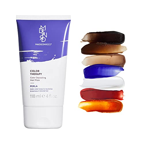 Madison Reed Color Therapy, Perla, Color Depositing Hair Mask & Deep Conditioning Treatment, Intensely Hydrating, Refreshes Color & Tone, Keratin & Argan Oil, 4 Fl Oz (118 mL)