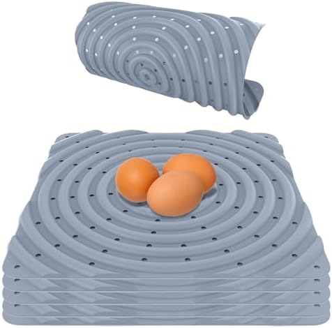 Lil'Clucker 6 Washable Chicken Nesting Pads for Laying Eggs - Nesting Pads for Chicken Coop - Gray Nesting Box Pads for Chickens - Durable Chicken Bedding for Coop, Poultry Nest Box Pads for Chickens