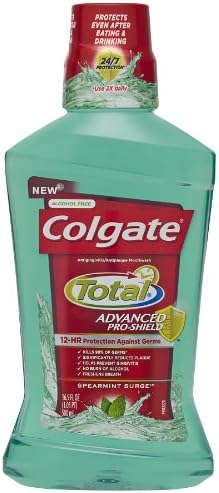 Colgate Total Advanced Pro-Shield Mouthwash, Spearmint Surge, 16.9 Fluid Ounce