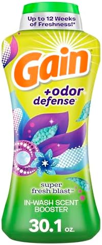 Gain + Odor Defense In-Wash Scent Booster Beads, Super Fresh Blast Scent, 30.1 oz