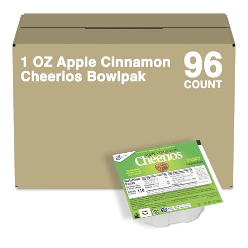 Apple Cinnamon Cheerios Bowl Pak Cereal, 96Count