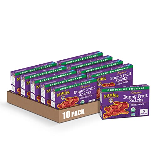 Annie's Organic Berry Patch Fruit Snacks, Gluten Free, (50 Pouches)