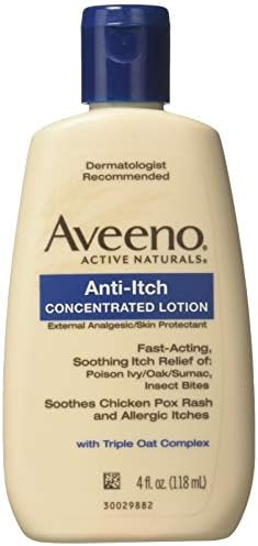 Aveeno Anti-Itch Concentrated Lotion, 4-Ounce Bottles (Pack Of 6)