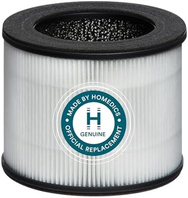 Homedics TotalClean 360-Degree HEPA-Type Air Purifier Filter Replacement, Works with Homedics AP-T10-BK and AP-T10-WT Air Purifiers, Captures Microscopic Airborne Particles