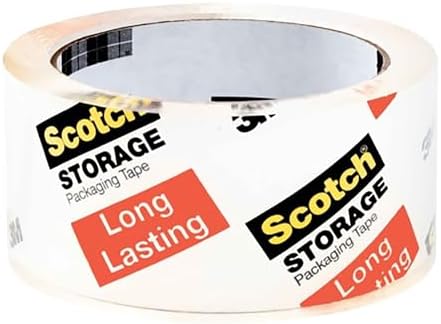 Scotch Long Lasting Storage Packaging Tape, 1.88" x 38.2 yd, Designed for Storage and Packing, Stays Sealed in Weather Extremes, 3" Core, Clear, 3 Rolls (3650S-3)