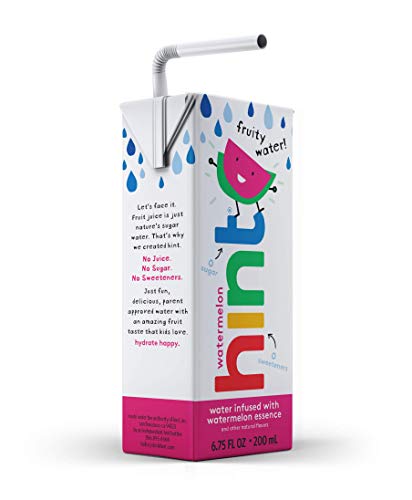 Hint Kids Water Watermelon, Pure Water Infused Watermelon, Zero Sugar, Zero Calories, Zero Sweeteners, Zero Preservatives, Zero Artificial Flavors, 6.75 Fl Oz (Pack of 32)
