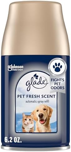 Glade Automatic Spray Refill, Pet Fresh Scent, Scented Air Freshener for Home and Bathroom, 6.2 Oz