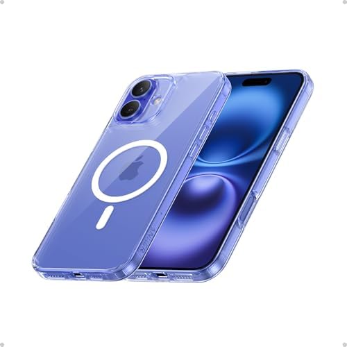 Anker MagGo Clear Magnetic Phone Case for iPhone 16, Ultra-Slim and Durable Protective Cover, Compatible with MagSafe, Clear Case Exclusively Designed for iPhone 16
