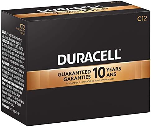Duracell - CopperTop C Alkaline Batteries with recloseable package - long lasting, all-purpose C battery for household and business - Pack of 12