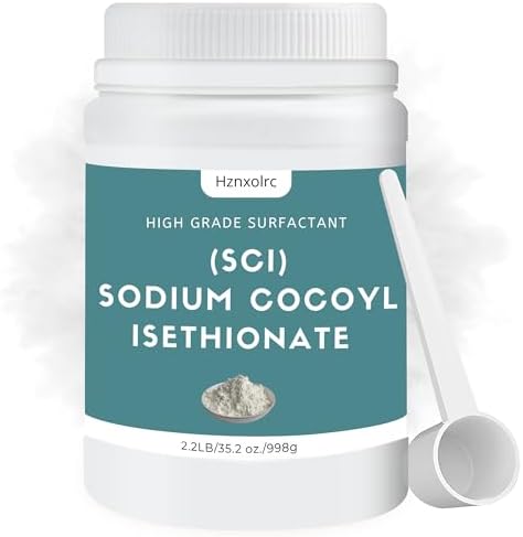 35.2 oz Sodium Cocoyl Isethionate, Premium Sodium Cocoyl Isethionate (SCI) Powder, Amazing Bubbles, Gentle on Skin, Biodegradable, Suitable for Making Bath Bombs, Bath Truffles and More