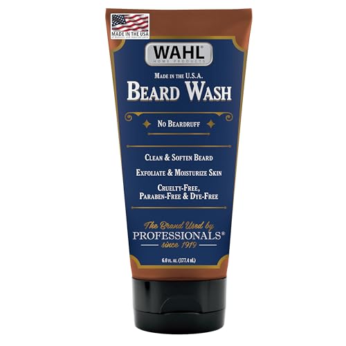 Wahl Beard Wash Face Exfoliator with Essential Oils - Manuka, Meadowfoam, Clove, Moringa - Model 805601