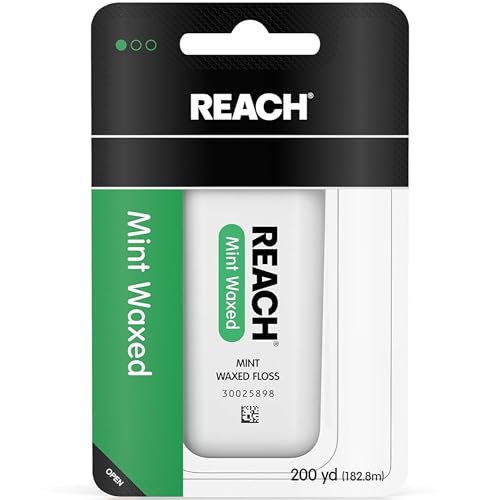 Reach Mint Waxed Floss, 200 Yards, Pack of 5