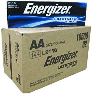 Energizer AA Ultimate Lithium 144 Batteries "In Original Box"