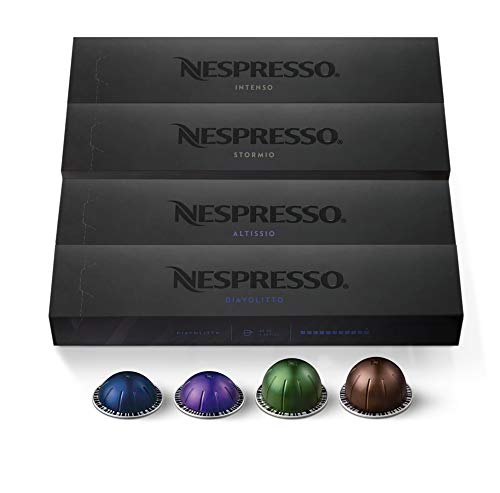 Nespresso Capsules Vertuo, Dark Assortment Variety Pack, Dark Roast Coffee & Espresso, 40-Count Coffee & Espresso Pods, Brews 7.8 oz. and 1.35oz.