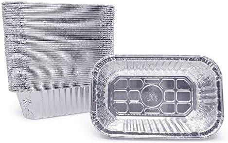(100 Pack) Premium 1-LB Bread Loaf Baking Pans l Mini 6" x 3.7" x 2" l Extra-Heavy Duty l Disposable Aluminum Foil Oven Safe Sturdy 1-Pound Small Bread Tin
