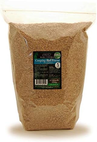 Creeping Red Fine Fescue Seed by Eretz (5lb) - Choose Size! Willamette Valley Oregon Grown, No Fillers, No Weed or Other Crop Seeds, Premium Shade Grass Seed.