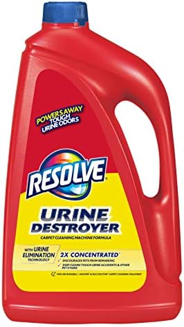 Resolve Urine Destroyer Carpet Cleaning Machine Formula, Safe for Bissell, Hoover & Rug Doctor, Carpet Cleaner, Carpet Cleaner Solution, 96 OZ