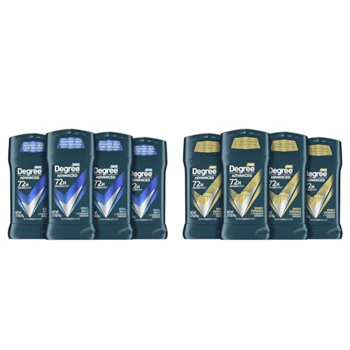 Degree Men Advanced Protection Antiperspirant Deodorant Cool Rush 4 count 72-Hour Sweat & Men Advanced Antiperspirant Deodorant 72-Hour Sweat and Odor Protection Sport Defense