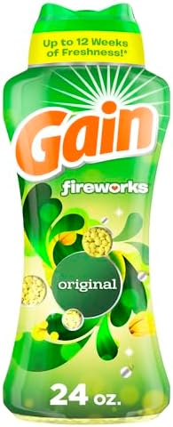 Gain Fireworks In-Wash Scent Booster Beads, Original, 24 oz, Laundry Scent Boosters, Gain Scent Booster Beads, Odor Eliminator