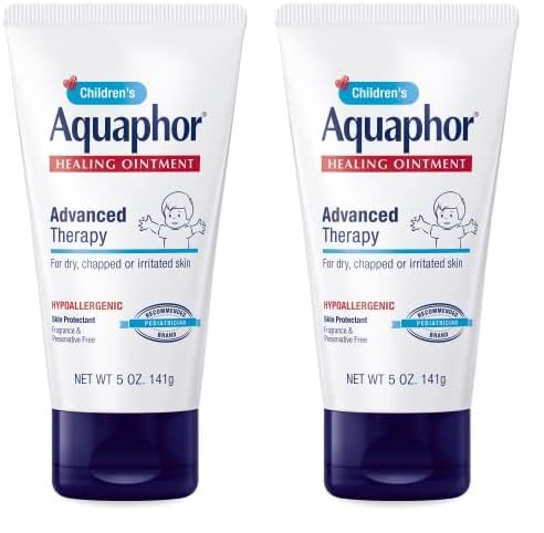 Aquaphor Children's Healing Ointment, Advanced Therapy Skin Protectant, Dry Skin Body Moisturizer, Multi-Purpose Healing Ointment for Kids, For Dry, Cracked Skin & Minor Cuts & Burns, 5 Oz Tube