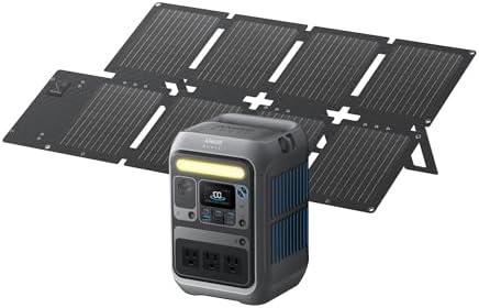 Anker SOLIX C300 Portable Power Station, Outdoor 288Wh LiFePO4 Battery, 300W (600W Surge) Solar Generator, 140W Two-Way Fast Charging, for Camping, Traveling, and Emergencies (with 60W Solar Panel)