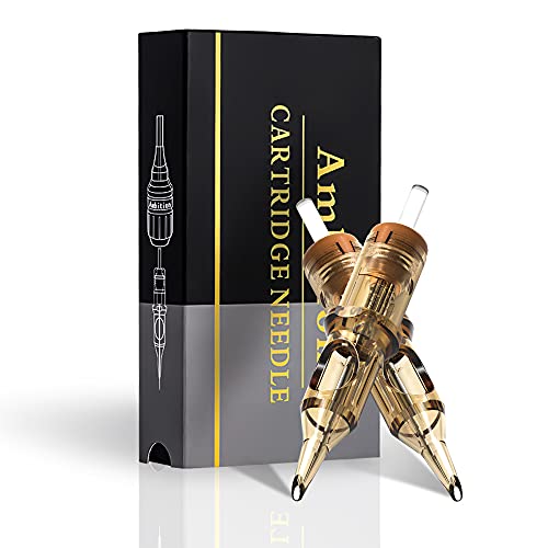 Ambition Premium #12 Standard 9RL Disposable Tattoo Needles Cartridges Supply 9 Round Liner 20Pcs for Professionals and Beginners Tattoo Artists