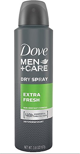 Dove Men + Care Dry Spray Antiperspirant, Extra Fresh 3.8 oz (9 Pack)