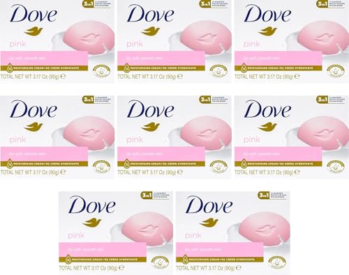 Dove Beauty Bar Pink, 3.17 oz / 90 g, Pack of 8