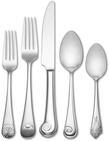 Reed & Barton Seashell 5Pc Flatware Place Setting, 5 Piece, Silver