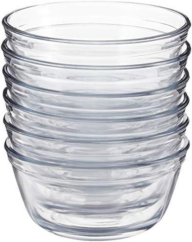 Anchor Hocking Glass Food Prep and Mixing Bowls, 1 Quart (Set of 6), Clear -,81573L11