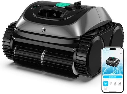 WYBOT C1 Robotic Pool Vacuum for Inground Pools, Cordless Pool Cleaner, 4-in-1 Wall & Waterline Cleaning Up to 1,614Sq.ft, Smart Navigation, App Support