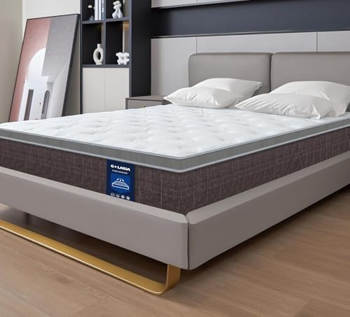 12 Inch Dark Grey Twin Spring Mattress,Medium Firm with Gel Memory Foam,Individually Pocketed Coil,Fiberglass-Free Fire Retardant CertiPUR-US Certified,75"*39"*12"