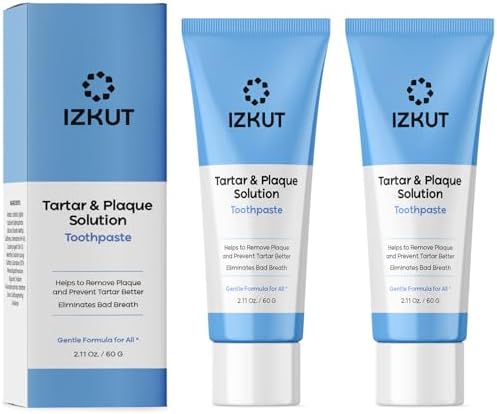 (Pack of 2) Plaque & Tartar Remover Toothpaste for Teeth: Removes Plaque & Controls Tartar Build-up – Long-Lasting Fresh Breath, Deep Cleansing, Gum-Friendly Formula, Enamel Support for Adults & Kids
