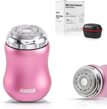 Mini Electric Shaver for Women Face Facial Hair Removal for Women Facial Hair Remover, Ladies Face Razor Shaver for Travel, Cordless Portable, Aluminum Alloy, Valentines Day Gifts for Her (Pink)