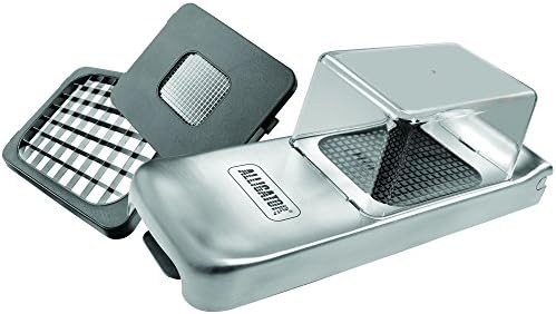 Alligator Vegetable Chopper with Container | Food, Salad, Veggie Dicer, Manual Onion Chopper Vegetable Cutter | 3 Stainless Steel Blades Included | Perfect for Kitchen Prep
