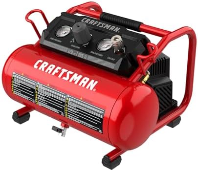 CRAFTSMAN Air Compressor, 2 Gallon Portable Air Compressor, 1/3 HP Oil-Free Max 125 PSI Pressure
