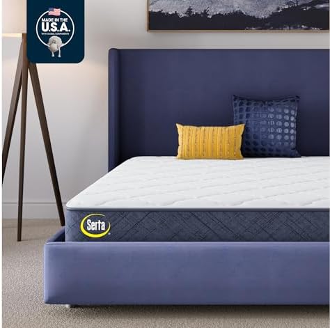 Serta Five Star Mattress Tranquility 8-Inch Medium – Twin – Zoned Lumbar Support, Cooling Foam, Pressure Relief – Bed-in-a-Box – 100 Night Trial, 10-Year Limited Warranty