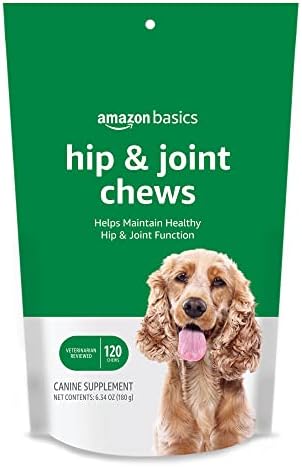 Amazon Basics Dog Hip & Joint Supplement Chews, Natural Duck Flavor, 120 Count (Previously Solimo)