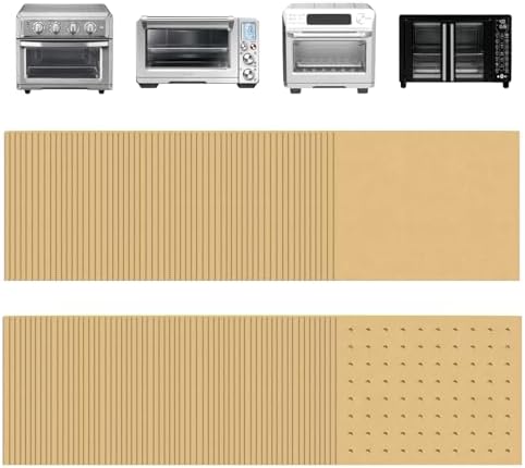 9 x11 inch Parchment Paper Liners Disposable 300 Pcs, Perforated&Unperforated Sheets Combo, 175-Pcs Each, Accessories for Cuisinart, Emeril, Ninja, Breville, Instant Pot, Gowise