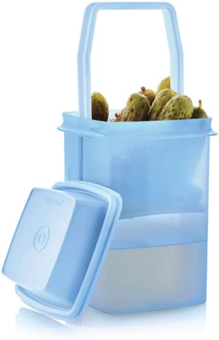 Tupperware Large Square Pick A Deli Pickle Keeper Container 8 Cup / 2L in Sheer Ice Cube