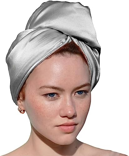 Pure Silk Hair Towel | Silk Towel for Hair Satin Hair Towel Silk Hair Wrap Curly Hair Towel Plopping Towel Curly Hair Plop Bamboo Viscose Cotton | Sustainable Handmade in FL
