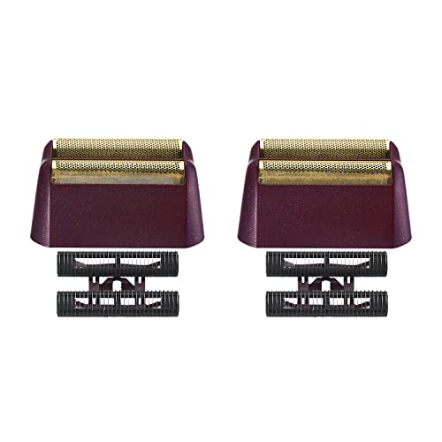 2 Pack Professional 5 Star Series Finale Shaver Replacement Foil and Cutter Bar Assembly Compatible with wahl Shaver Foil 7031-100, 7043-100 Super Close Shaving Replacement Heads (red)