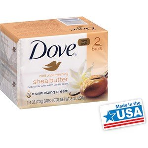 Dove Nourishing Care Shea Butter Beauty Bar Soap, 4.25 Ounce - 2 per Pack - 24 Packs per case.