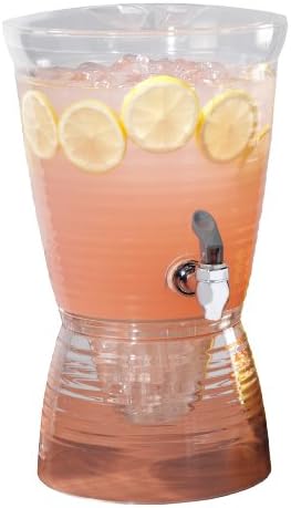 CreativeWare 1.5-Gallon Bark Beverage Dispenser, 1.5 Gallon, Clear