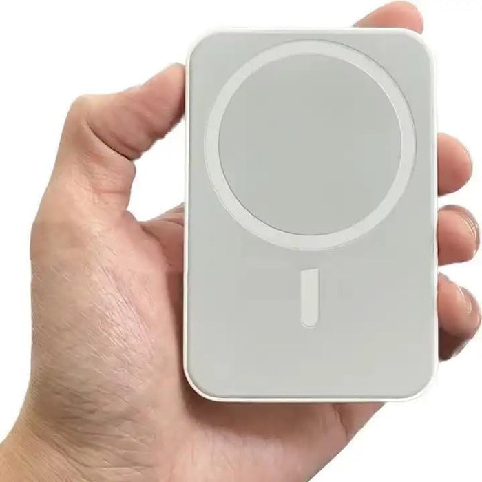 Magsafe PowerBank 5000 mah (White)●Magsafe powerbank ●Portable Battery Pack Wireless Portable Magnetic Charger That's Compatible for iPhone 15/14/13/12, magsafe Cases and More.