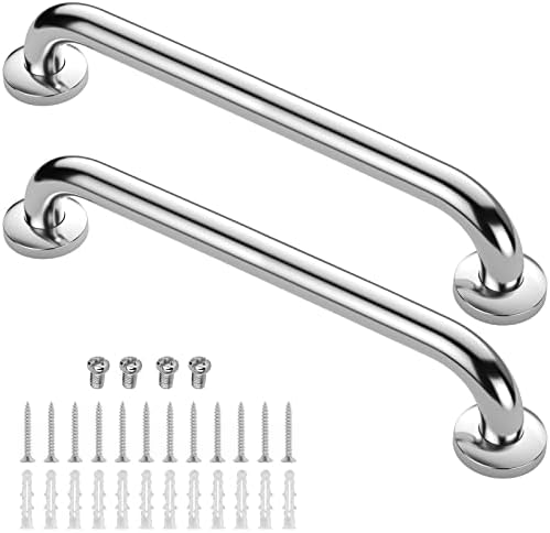 Gotega Shower Grab Bar 2 Pack, Stainless Steel Bathroom Grab Bar Shower Bath Handle Grab Bars for Bathtub Showers 24 Inch