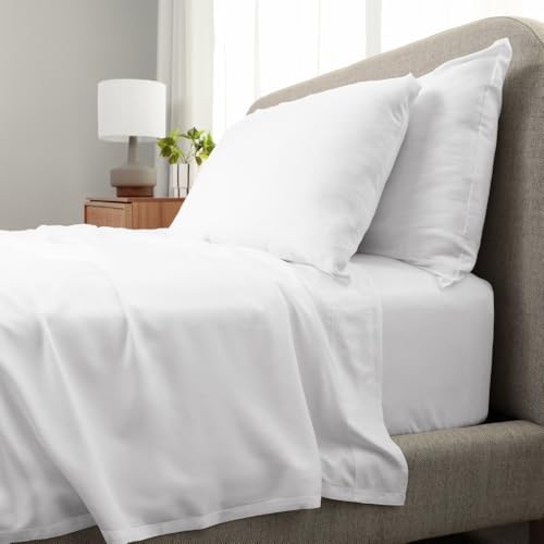 Cariloha Aloha Soft 4-Piece Sheet Set | White | King | Made from 100% Viscose derived from Bamboo | Introductory Sheet Line
