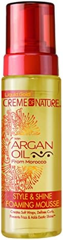 Creme of Nature Argan Oil Style and Shine Foaming Mousse, 7 Ounce
